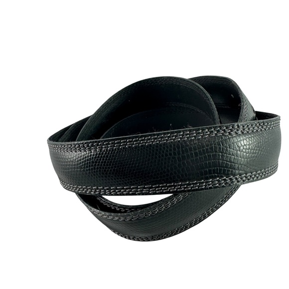 Genuine PHILIPPE CHARRIOL Black Leather Men Bletr Pebbled Made In France 42 - Picture 5 of 13